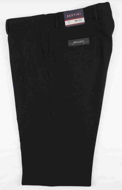 Bertini Magic Tyler Fine Twill Stretch Dress Pant, Colour: Black, Size: 28X32