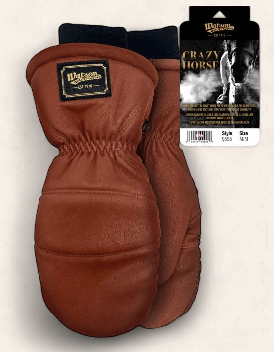 Watson Crazy Horse Mitt 9595, Colour: Brown, Size: L