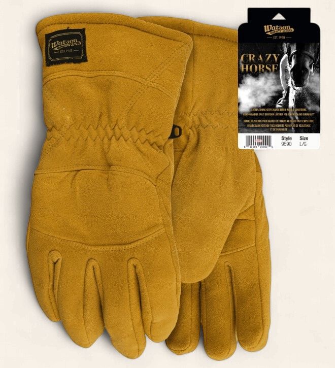 Watson Crazy Horse Sherpa Lined Glove 9590, Colour: Tan, Size: S