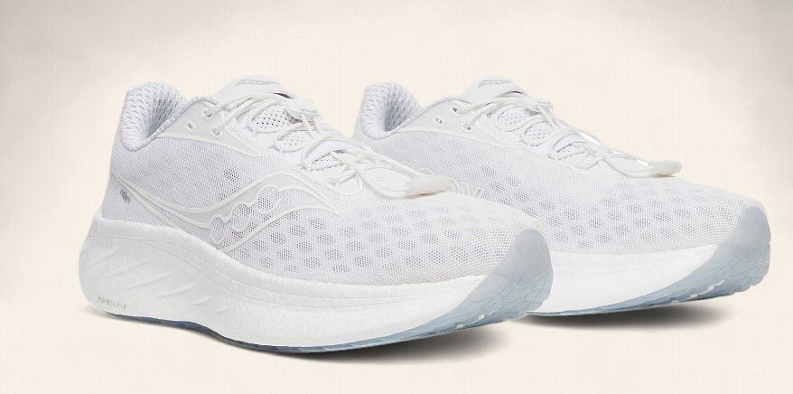 Saucony Ride 18 Cool White, Size: 8