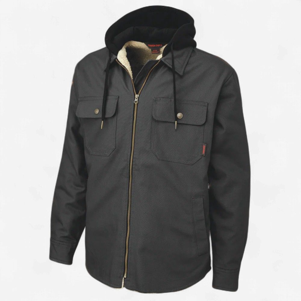 Tough Duck Sherpa Lined Duck Jacket, Colour: Black, Size: S