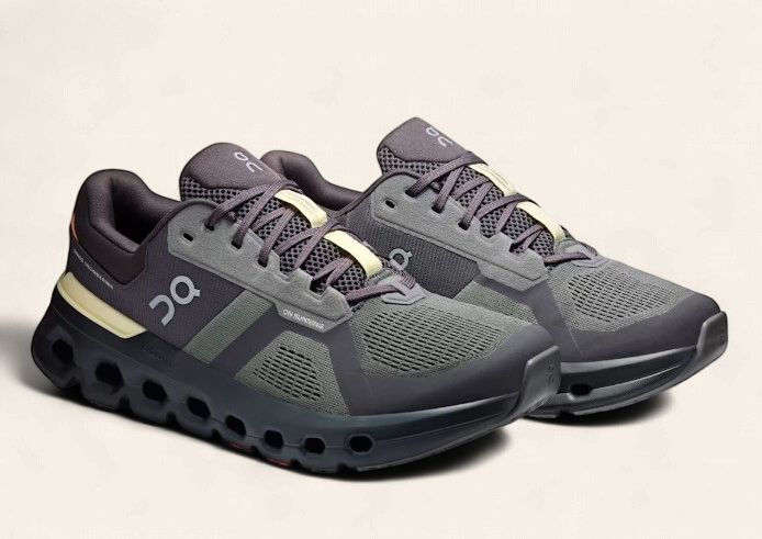 ON Shoes Cloudrunner 2 Mens, Colour: Rock/Tangerine, Size: 7