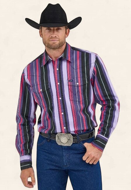 Wrangler Vintage LS Western Shirt 8192, Size: S