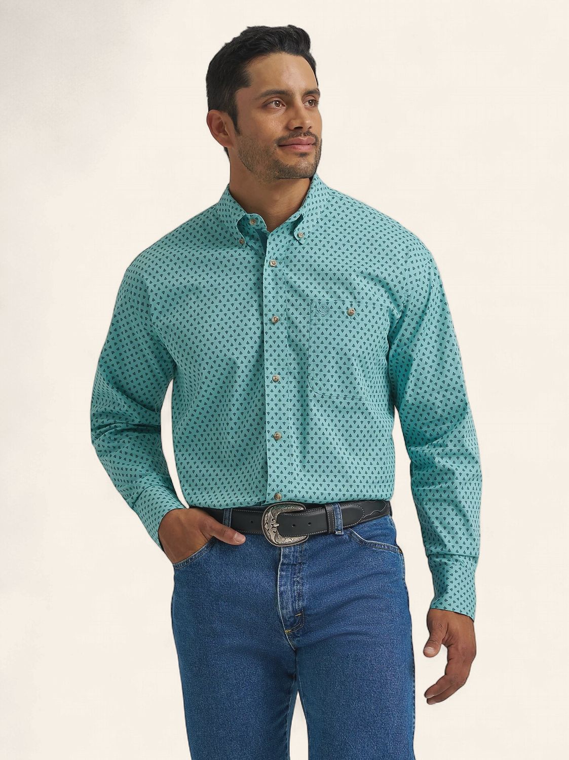 Wrangler Western LS Pocket Shirt 8203, Size: S