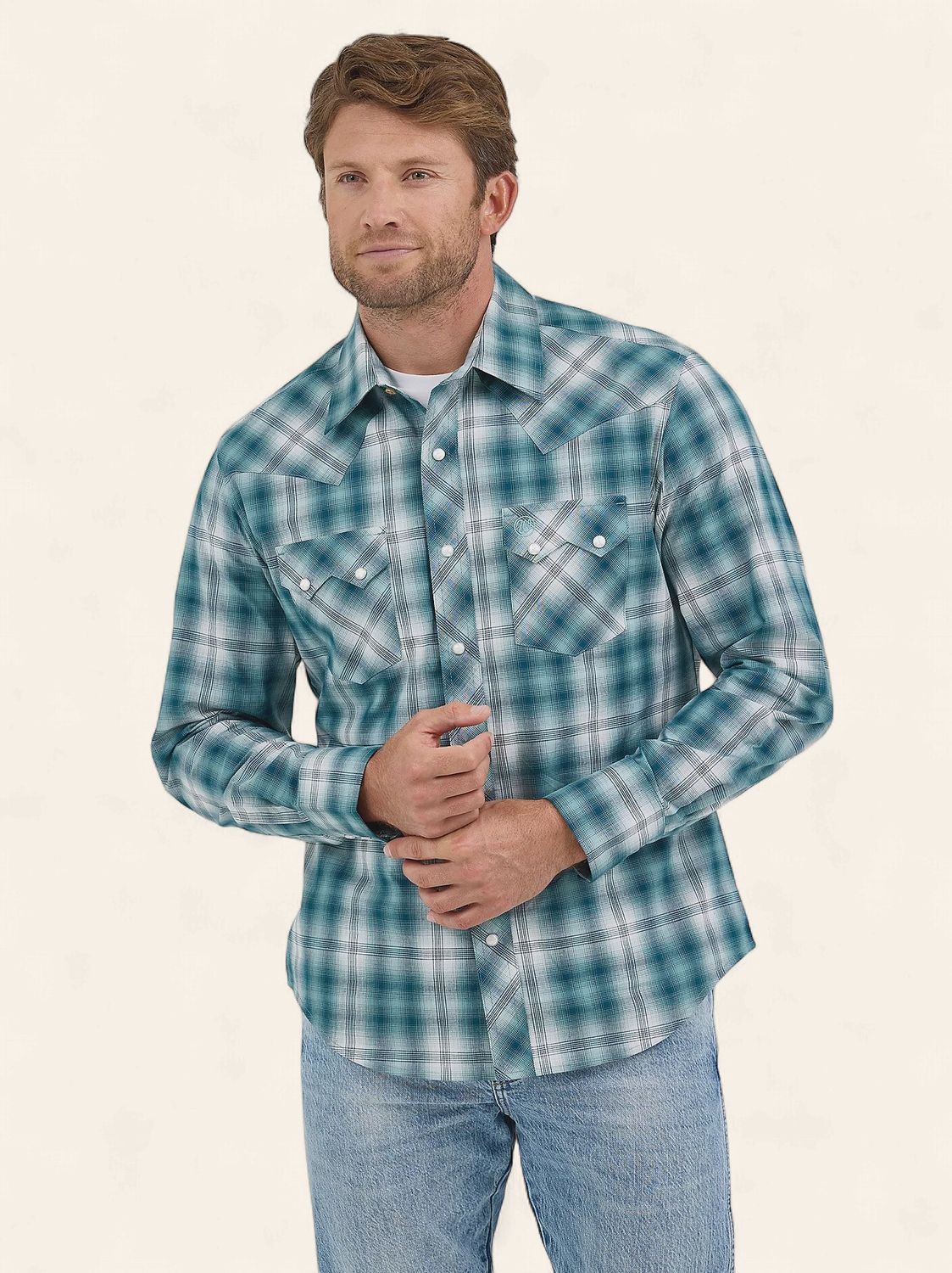 Wrangler Western Retro LS Snap 8073, Size: S
