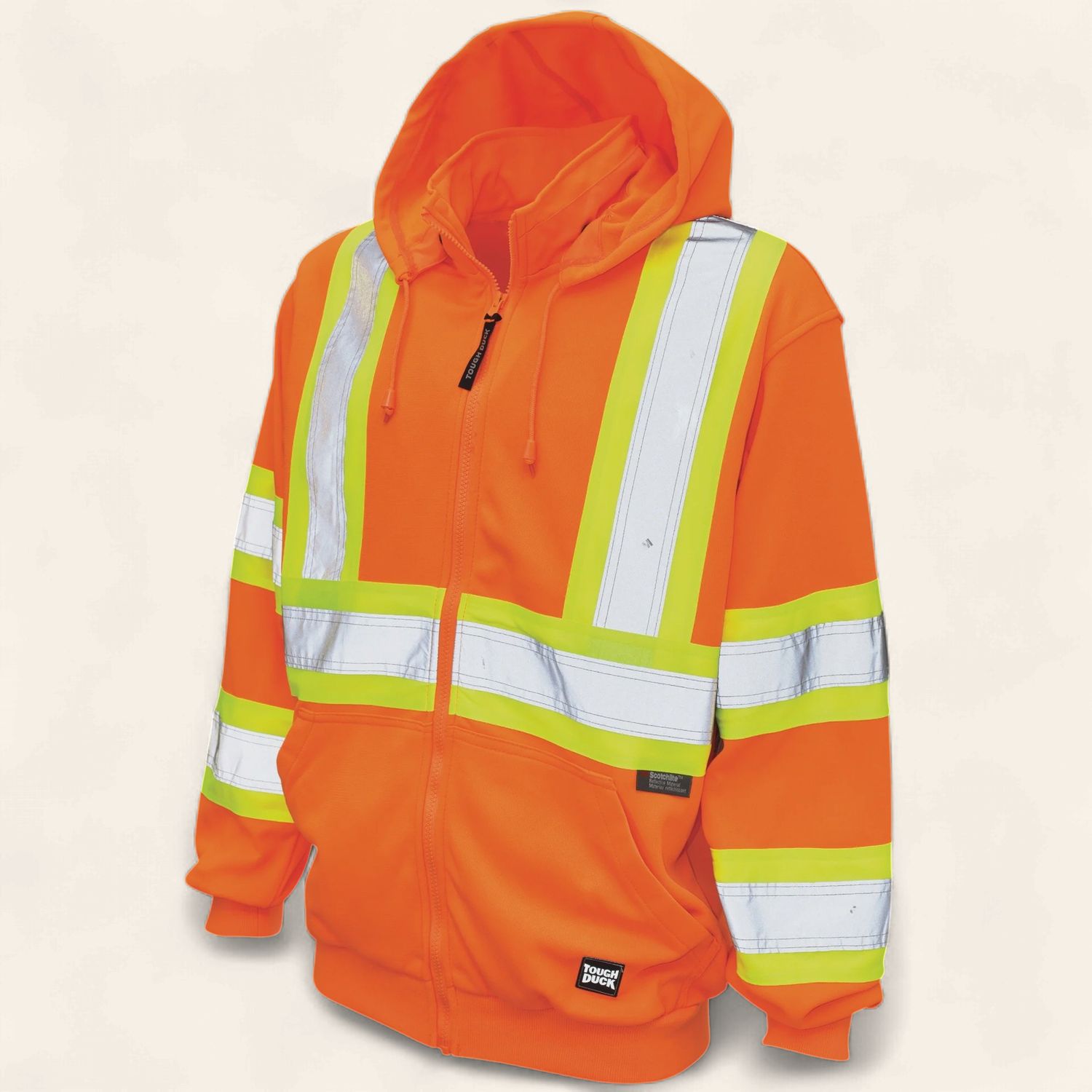 Touch Duck Unlined Safety Hoodie, Colour: ORANGE, Size: S