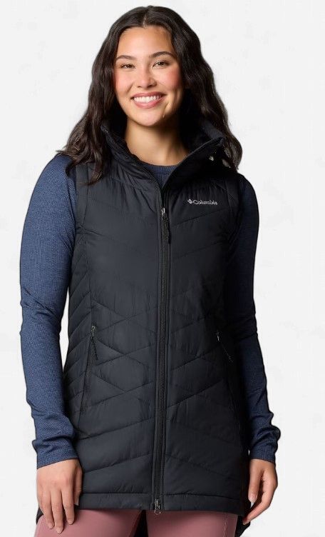 Columbia Heavenly II Long Vest, Colour: Black, Size: S