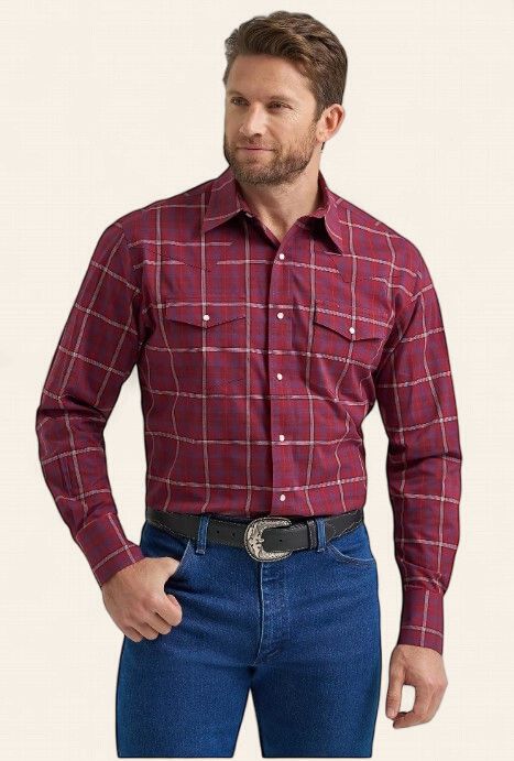 Wrangler Western LS Snap Shirt 9263, Size: S