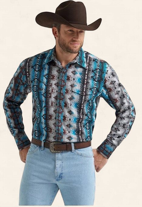 Wrangler Western LS Snap Shirt 9468, Size: S