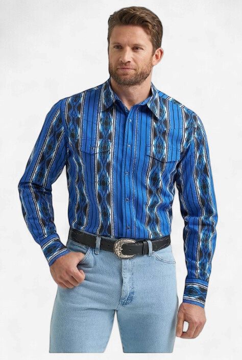 Wrangler Western LS Snap Shirt 9484, Size: S