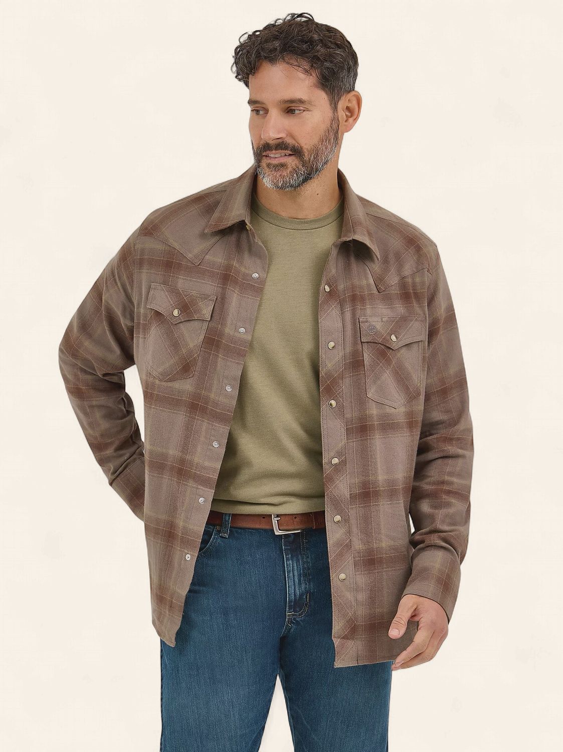 Wrangler Western LS Snap Shirt 0177, Size: S