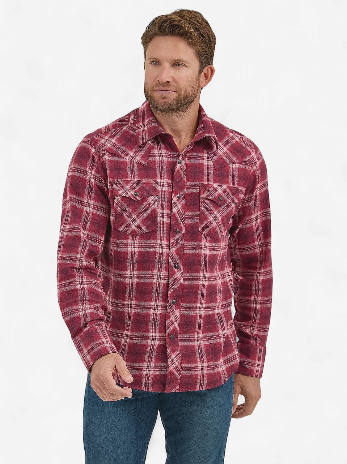 Wrangler LS Flannel Western Snap Shirt 0178, Size: S