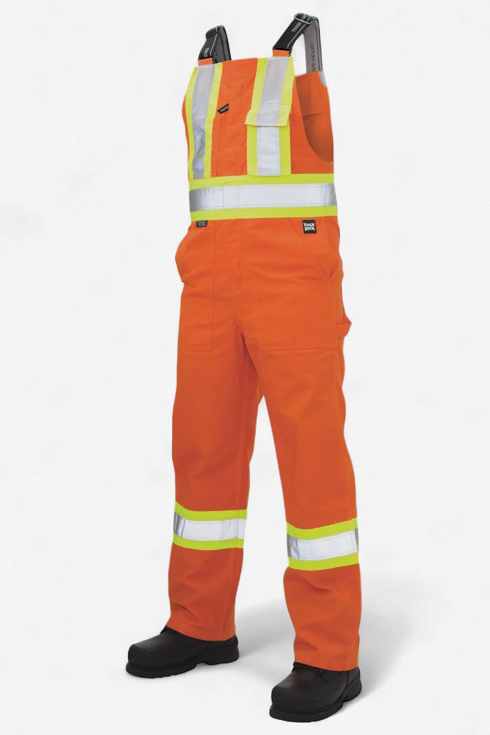 Tough Duck Unlined Safety Overall Hi Viz Orange, Colour: Orange, Size: S