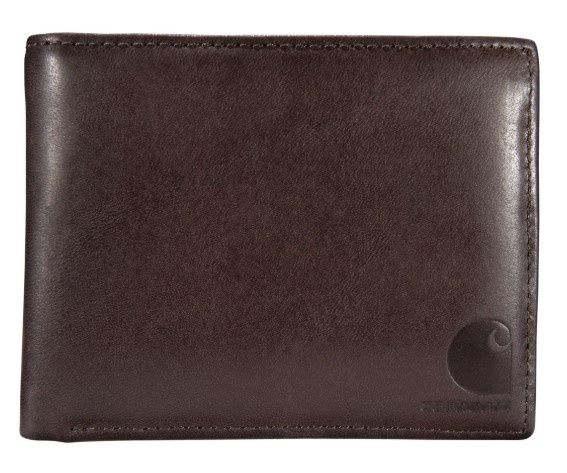 Carhartt Oil Tan Leather Passcase Wallet, Colour: Dark Brown