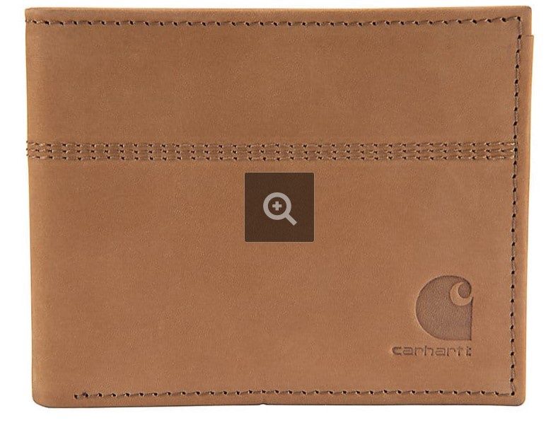 Carhartt Saddle Leather Bifold Wallet WW0207, Colour: Brown