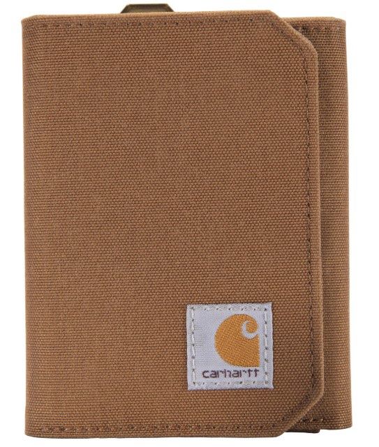 Carhartt Nylon Duck Trifold Wallet WW0236, Colour: Brown
