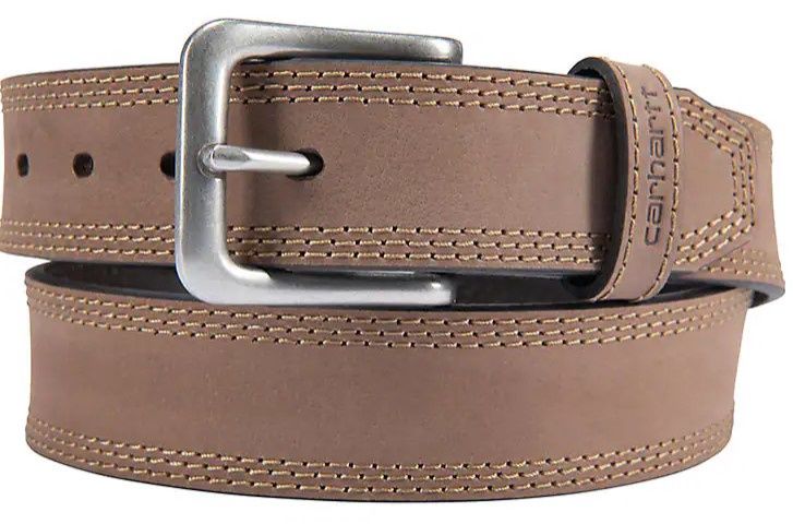 Carhartt  Leather Triple Stitch Belt Brown, Size: 30