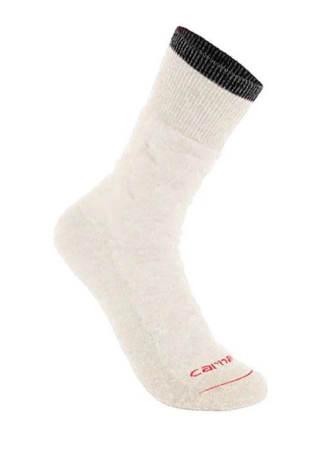 Carhartt Twin Knit Heavyweight Crew Sock, Colour: Natural, Size: M