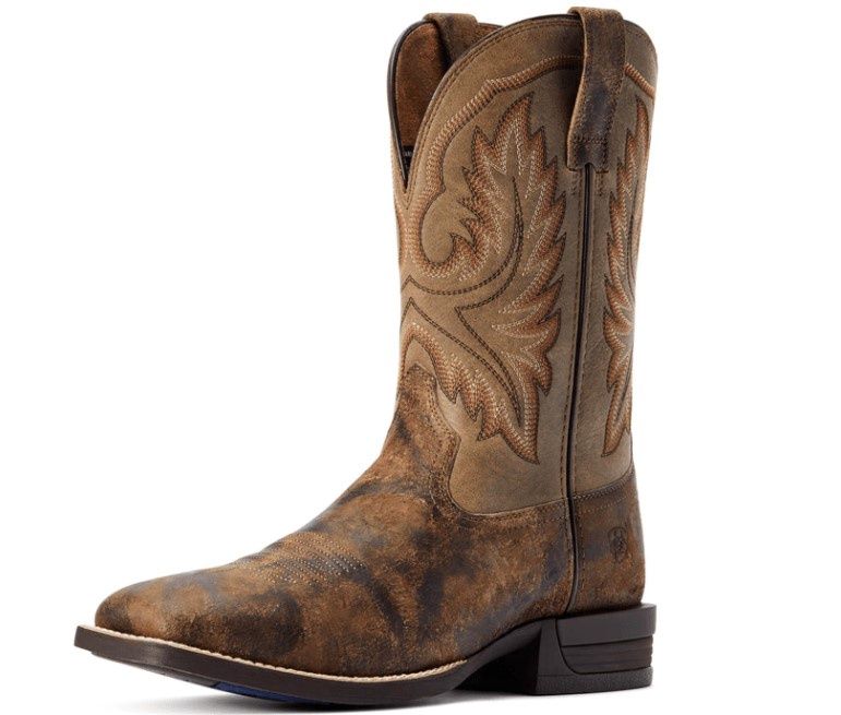 Ariat Mens Wilder Wide Square Toe Boot, Colour: Antique Gray/Brown Bomber, Size: 8