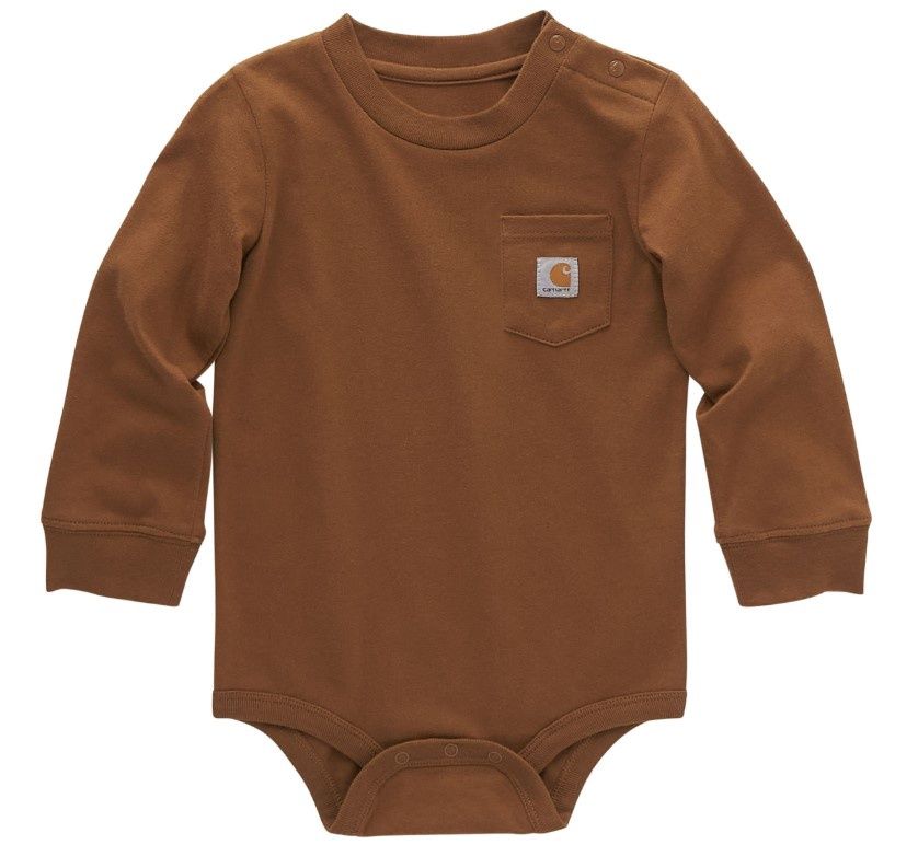 Carhartt Long Sleeve Pocket Bodysuit Brown