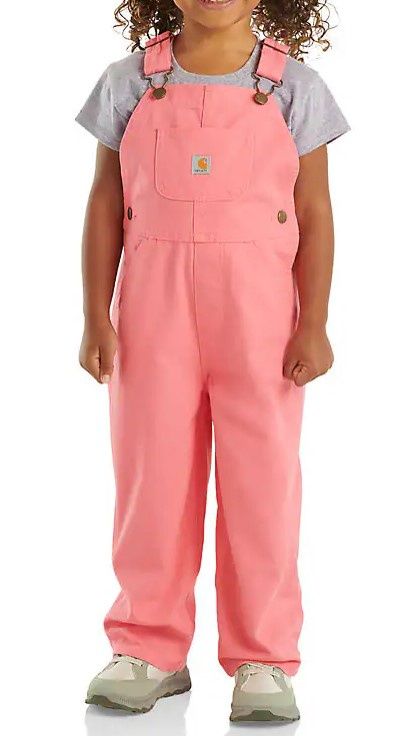 Carhartt Kid’s Loose Fit Canvas Bib Pink