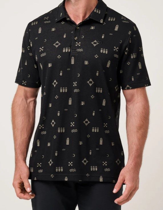 Travis Mathew Patterns Polo, Colour: Black, Size: M