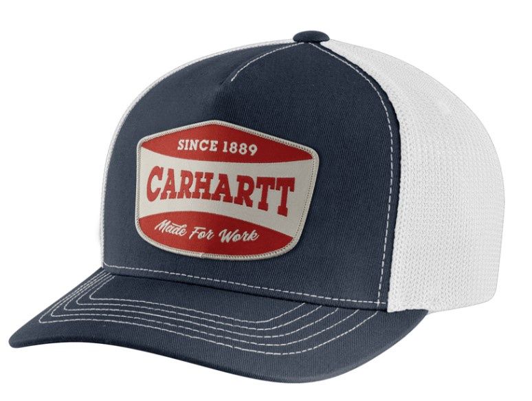 Carhartt Canvass Mesh Patch Cap, Colour: Navy, Size: One Size