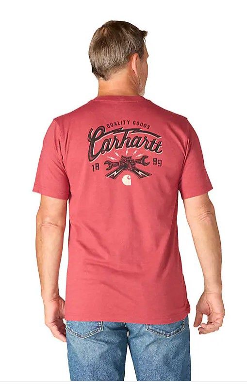 Carhartt Irvine Relaxed Wrench T-Shirt, Colour: Amber Terrain Red, Size: S
