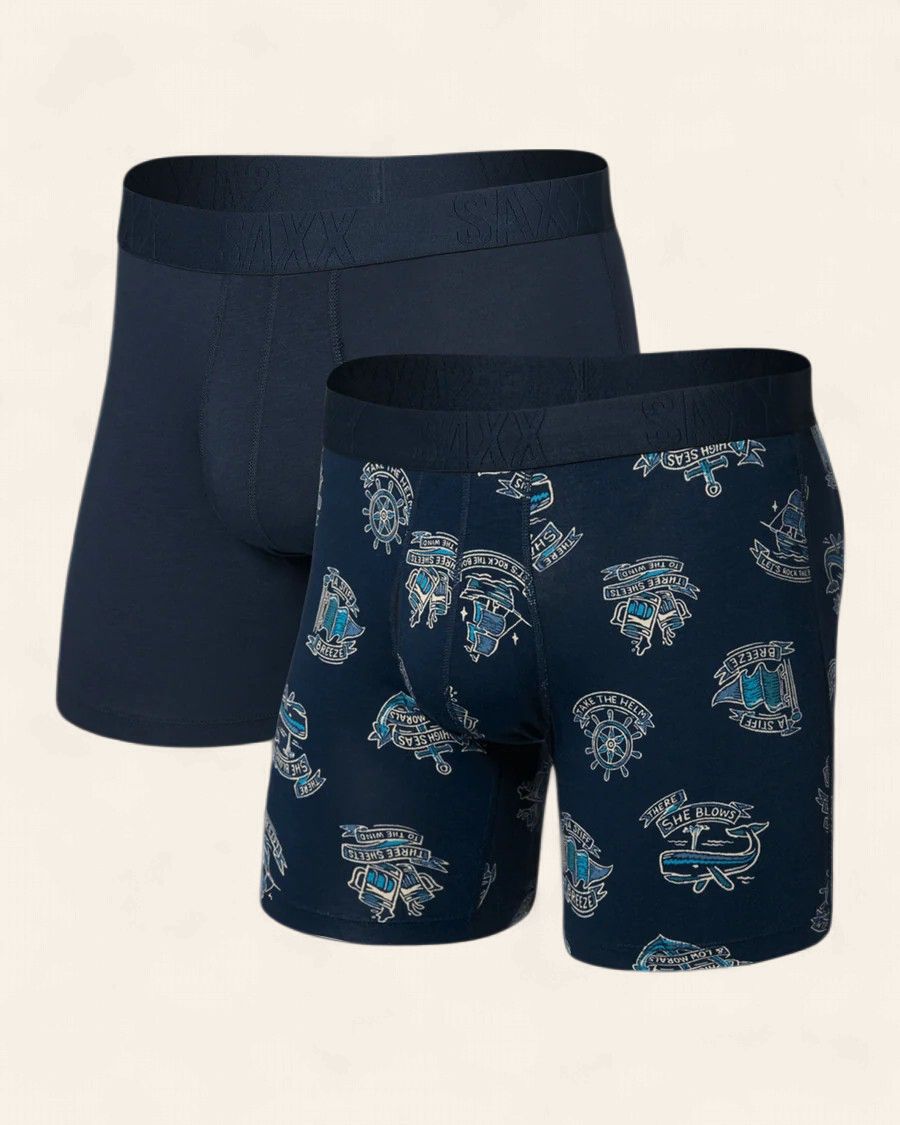 Saxx DT Cooling Cotton 2 Pack High Seas/Dark Ink