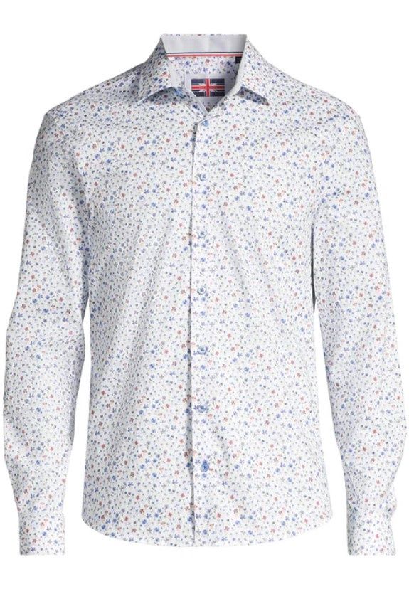 Soul Of London L/S Sport Shirt Cotton/Stretch Multi