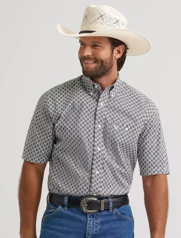 Wrangler George Strait Relaxed Fit S/S Western Shirt 9058