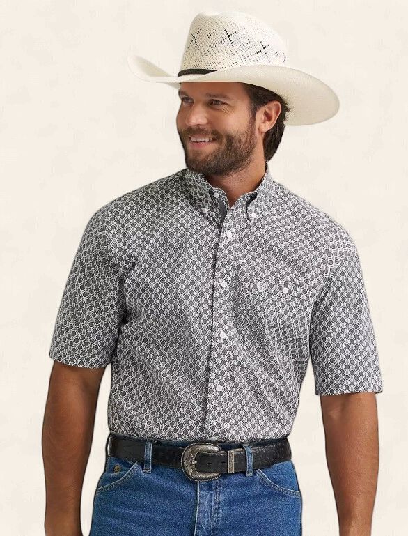 Wrangler George Strait Relaxed Fit S/S Western Shirt 9058