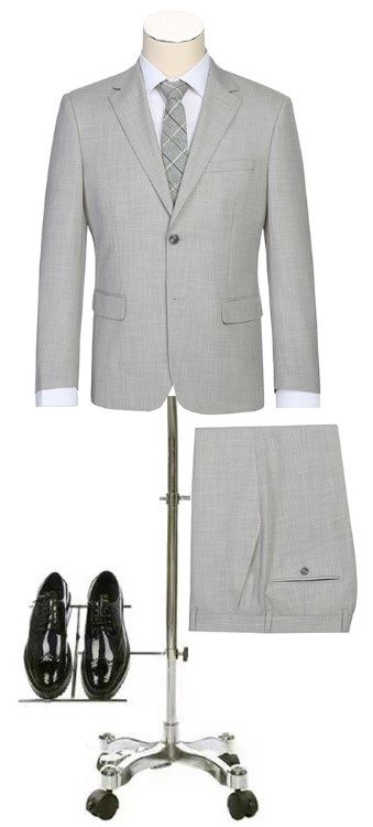Renoir 2Pc Suit Ice Grey