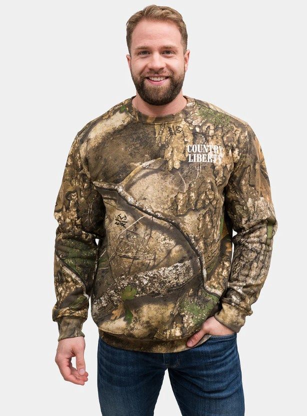 Country Liberty Camo Realtree Crewneck