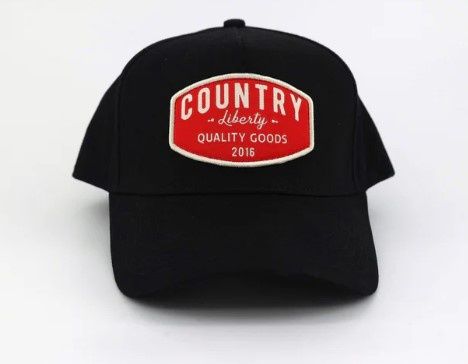 Country Liberty Black Backroad Classic Patch Cap
