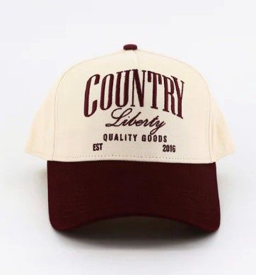 Country Liberty Maroon 2 Tone Country Classic Cap