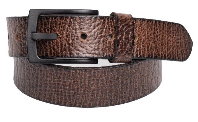 Silver Jean Co Worn Leather Black/Dark Brown Belt S338