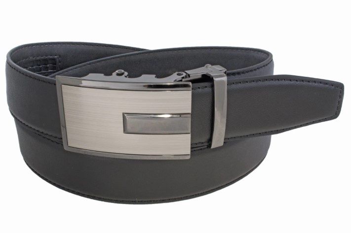 Custom Leather Polish Inset Ratchet Black 10309