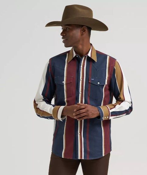 Wrangler Western Brush LS Snap Button Shirt 1998