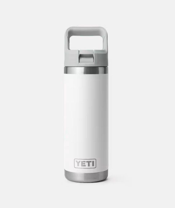 Yeti Rambler 18oz With Straw Bottle White