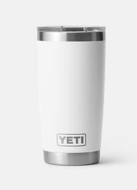 Yeti Rambler 20oz Tumbler MS White
