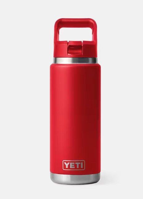 Yeti Rambler 26oz C Straw Bottle Rescue Red