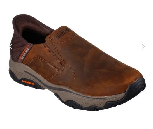 Skechers Slip Ins Craster-Lanigan, Colour: Red/Brown, Size: 7.5