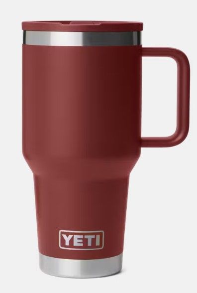 Yeti Rambler 30oz Travel Straw Mug Stag Red