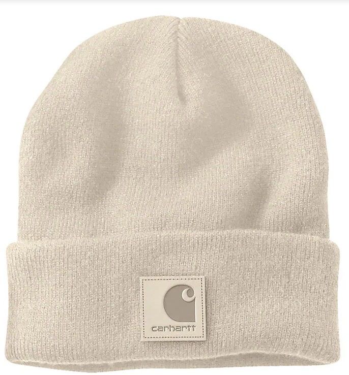 Carhartt Leatherette Watch Cap Beanie, Colour: Oat Milk