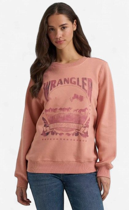 Wrangler Women’s Graphic Crew Neck Sweater 3951