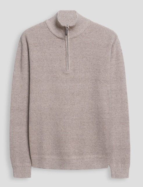 Soul of London Cotton Quarter Zip Sweataer