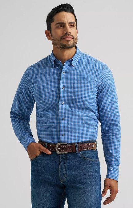 Wrangler Cody Johnson LS Western Button 5469