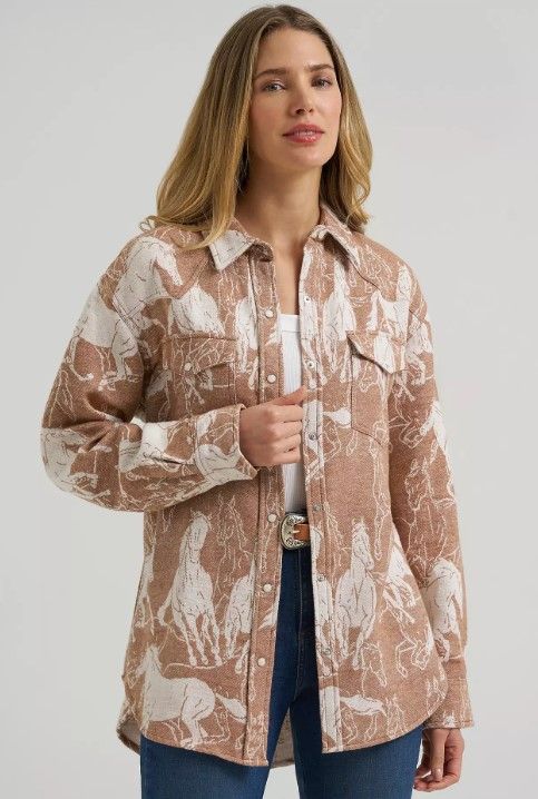 Wrangler Women’s Snap Shirt Jacket 5308