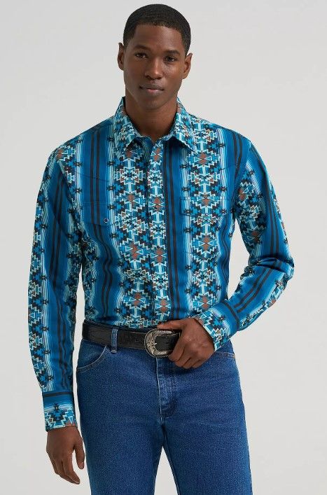 Wrangler LS Snap Button Western Shirt Checotah 5792